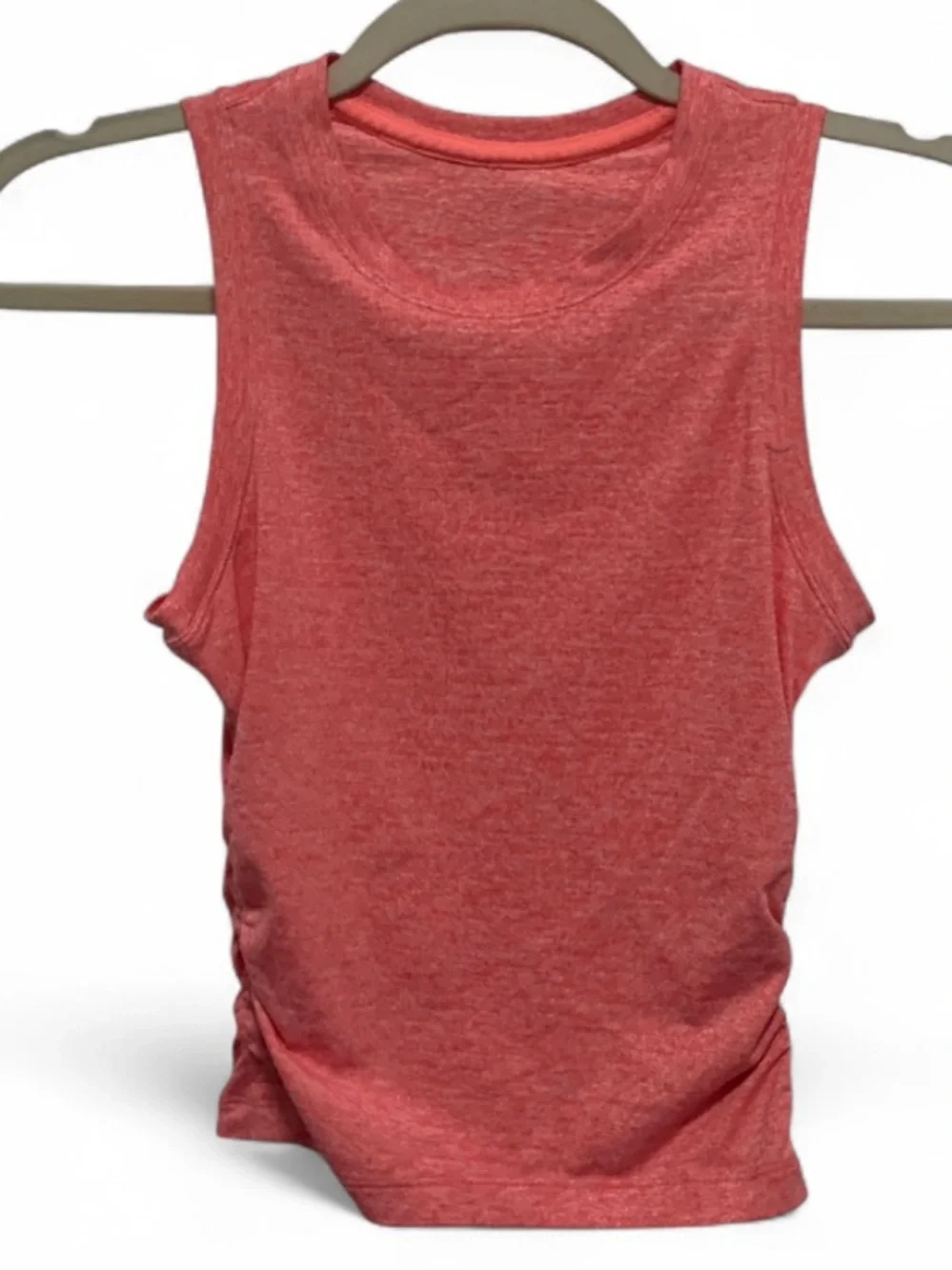 Lululemon Heathered Pink Sleeveless Ruched Tank Top